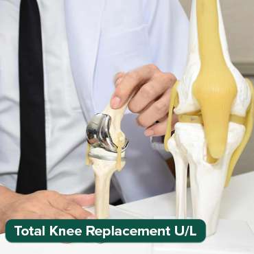 ጠቅላላ የጉልበት መተካት 2 ጎን (TKR) መትከልን ያካትታል